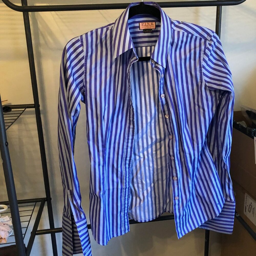 Thomas Pink Jermyn Street London Button Down Shirt, New w/o tags, Size US 4